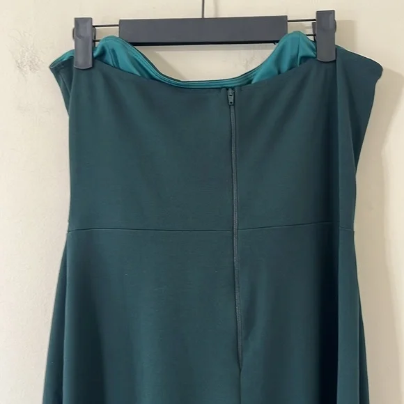 Windsor Kaia Strapless High Slit Formal Dress Hunter Green Size XL - Picture 7 of 11